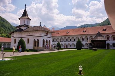 Brâncoveanu Monastery in the middle of the complex.