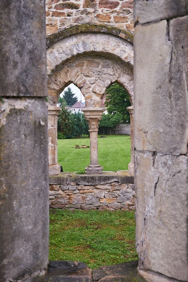 Stone arch at the Cistercian Abbey in Cârța