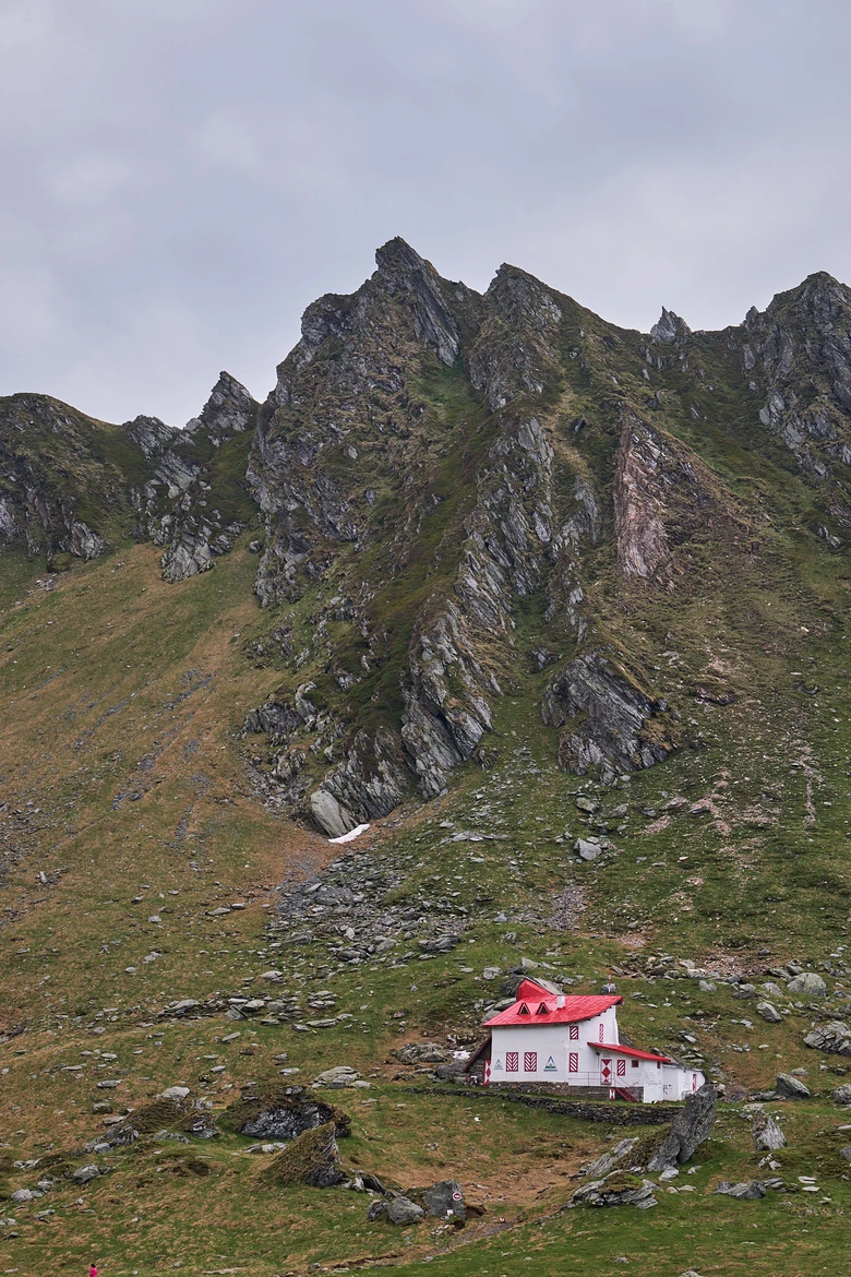 Cabin at the mountain base near Bâlea Lake.