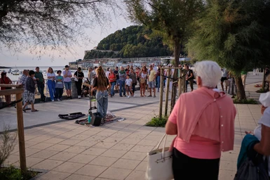 Street music in San Sebastian.